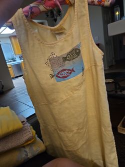 Vintage Cream Sleeveless tank dress