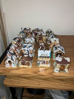 M.J. Hummel Christmas Village Building Ornaments Set