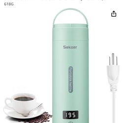 Tea Coffee Kettle Electric Portable Small Mini Travel size, Teal Color