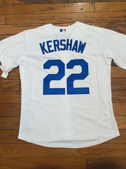 White Los angeles dodgers Clayton Kershaw majestic series
