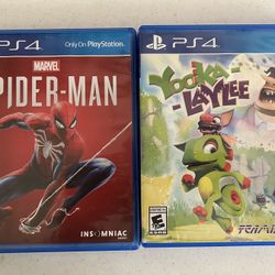 PS4 Games Spider-Man And Yooka-laylee