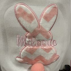 Easter Basket Custom Embroidered With Name