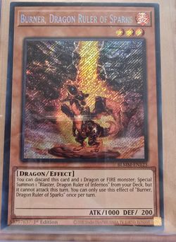 Burner, Dragon Ruler of Sparks (Yugioh HOLO)