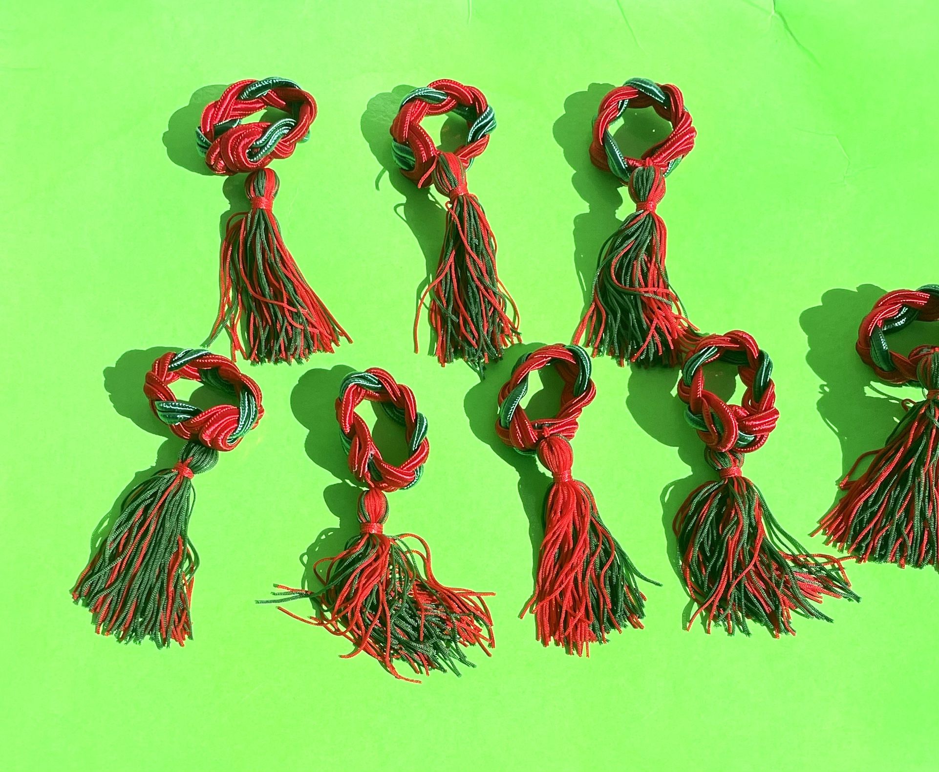 Lot Of 8 Holiday Napkin Rings