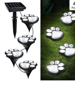 Animal paw print solar lights