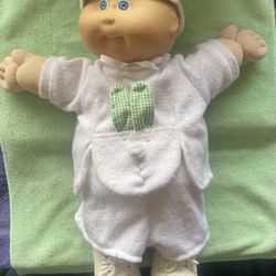 1982 Vintage Cabbage Patch Kids Doll Preemie Boy Original Outfit W/ Diaper
