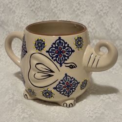 Coffee Cup Mug Royal Elephant Hand Painted Pre-Owned