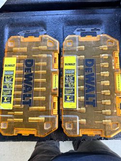 One 3/8 in. Drive Bit Socket Set with Case (17-Piece) and 20-piece metric and SAE 6-point deep socke
