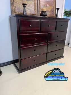 Nine drawer dresser Cherry pinewood cajonera Comoda de Pino