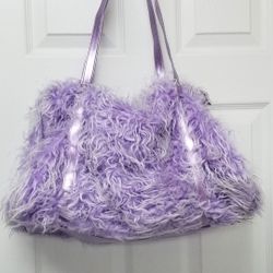 Purple Fur Shoulder Bag 