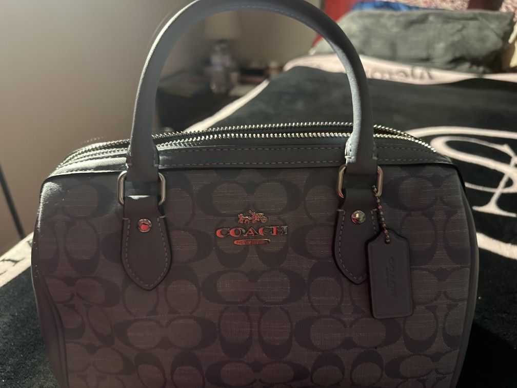 New With Tags Blue Logo Coach Rowan Bag