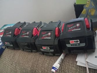 4 Milwaukee m18 6.0ah high output