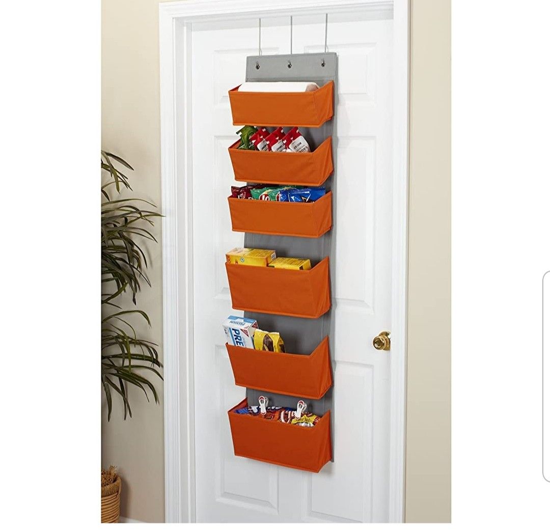 Household Over the Door Storage Orange New