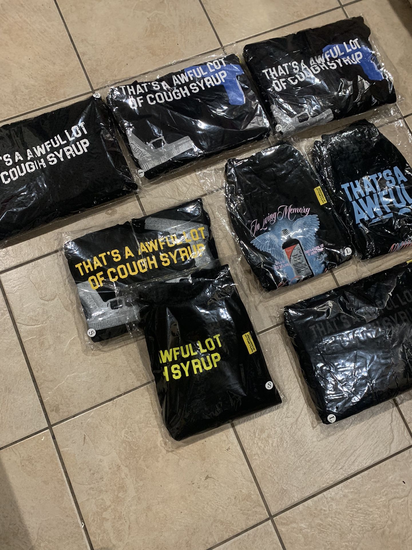 AWFUL LOT OF COUGH SYRUP ZIP UPS