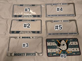 Mighty Ducks NHL License Plate Frames x6