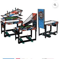 48" 7-in-1 Multi Game, Basketball, Air Hockey, Suction Cup Darts and more