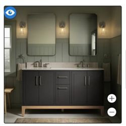 Kohler Tio 60” Bath Vanity (has small damage on the left side of the cabinet) $650