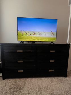 2 black dressers