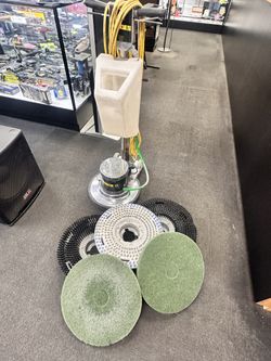 WAXIE 17 FLOOR MACHINE POLISHER WITH PADS BRUSHES