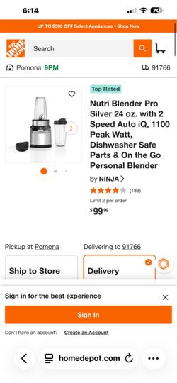 Ninja Nutri Blender Pro Silver 24 oz
