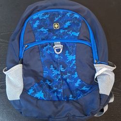 SWISSGEAR BLUE CAMO BACKPACK WITH AIRFLOW BACK PANEL 
