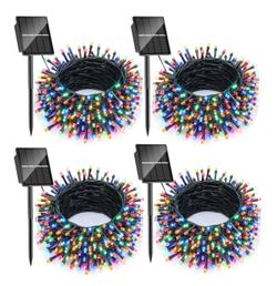 4 Pack Solar Christmas Lights Outdoor,Total 146Ft 400 LED Solar String Lights Outdoor with 8 Modes,Waterproof Multicolor Fairy Light for Outside Garde