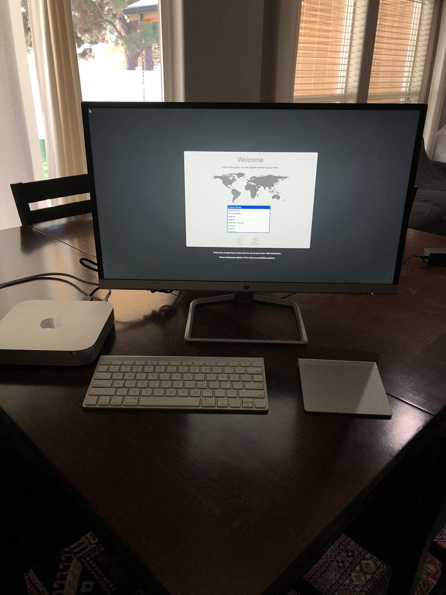 Mac mini + HD Monitor + Wireless keypad & trackpad