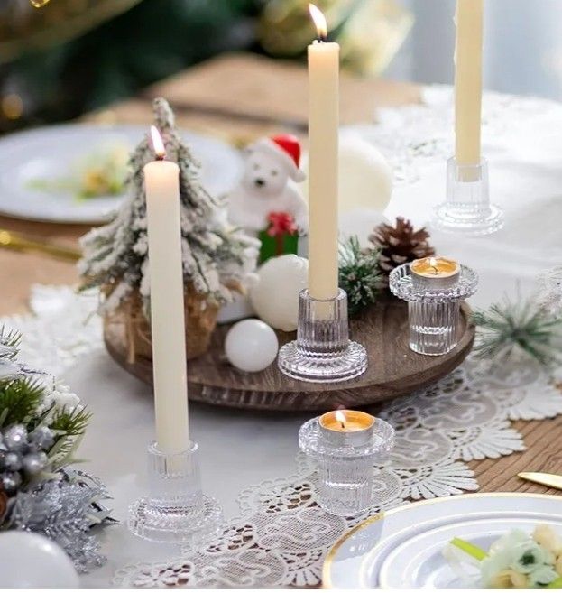 10pcs Glass Candle Holders