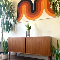 Stunning Hans Olsen MCM Danish Teak Record Credenza
