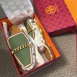 TB Mini Benton Loafer Slide With Charm Size 7.5