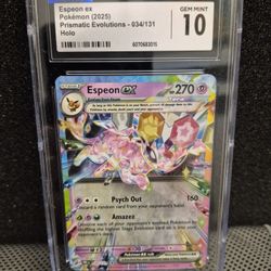 POKÉMON ESPEON EX PRISMATIC EVOLUTIONS  034/131 HOLO CGC GEM MINT 10