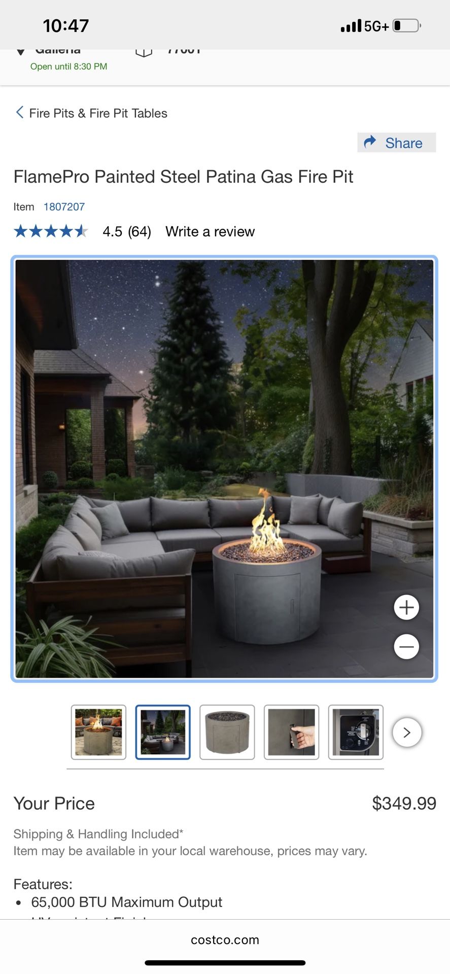 FIREPIT PROPANE Lawn & Garden