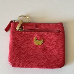 Buxton Hot Pink Leather Card/Coin Wallet