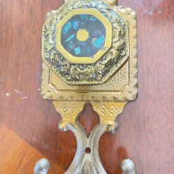 Vintage Brass Inlaid Hanging Hooks