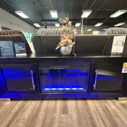 72” fireplace tv stand console