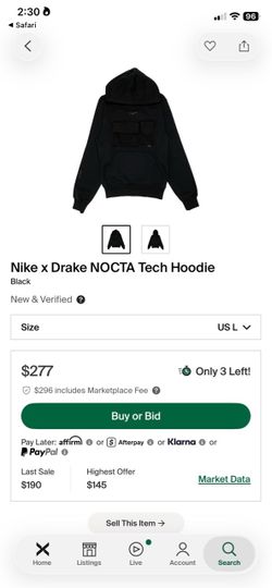Nike x Drake NOCTA Tech Hoodie “Deep Pockets” Black
