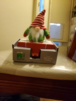 BEE & WILLOW GNOME STOCKING HOLDER