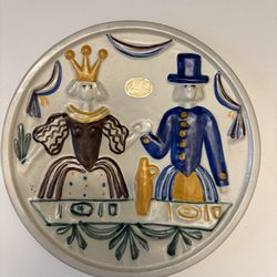 Vintage Mid-Century Modern Swedish Nittsjo Keramik Wall Plaque