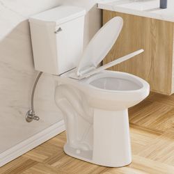 SUPERFLO 21 Inch High Toilet Elongated Extra Tall Toilets with Comfort Height Toilet Seat & 1.28 GP