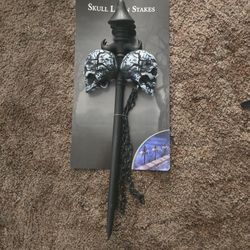 Halloween Skull Lawn Stakes