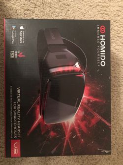 VR HOMIDO V2 Virtual Reality Headset for Smartphones iPhone Android Black 3D