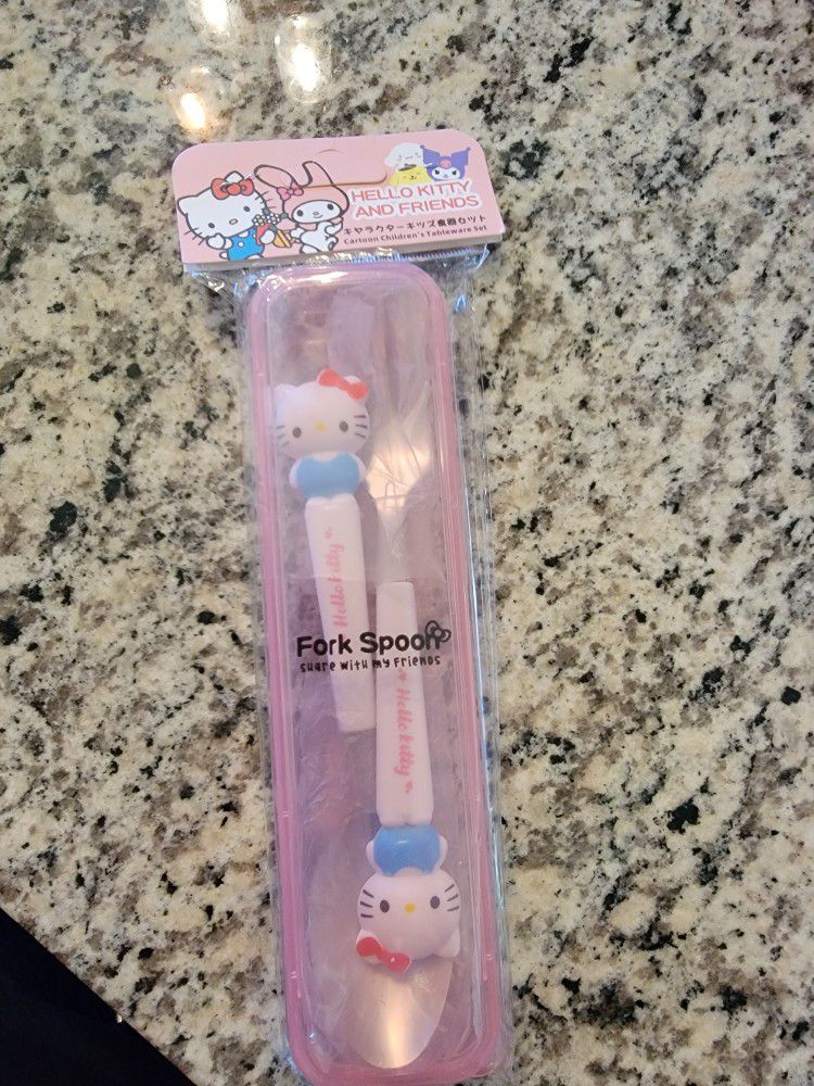 Sanrio Hello Kitty Fork and Spoon set Brand New