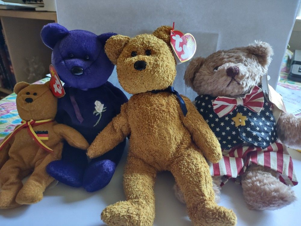 (4) Total (3) Beanie Babies (1) March Of Dimes