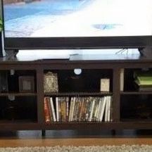New Large Espresso Brown TV Entertainment Stand Center