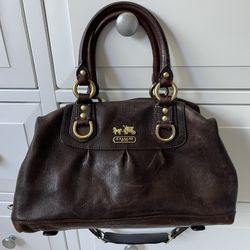 Brown Leather COACH Handbag
