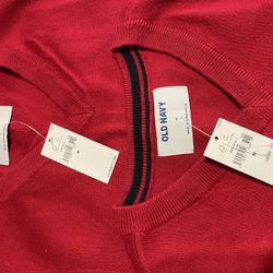 Boys Red Sleeveless Cardigan Size M 