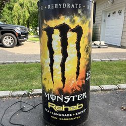 Large Monster Energy Rehab Barrel Cooler Refrigerator Fridge 