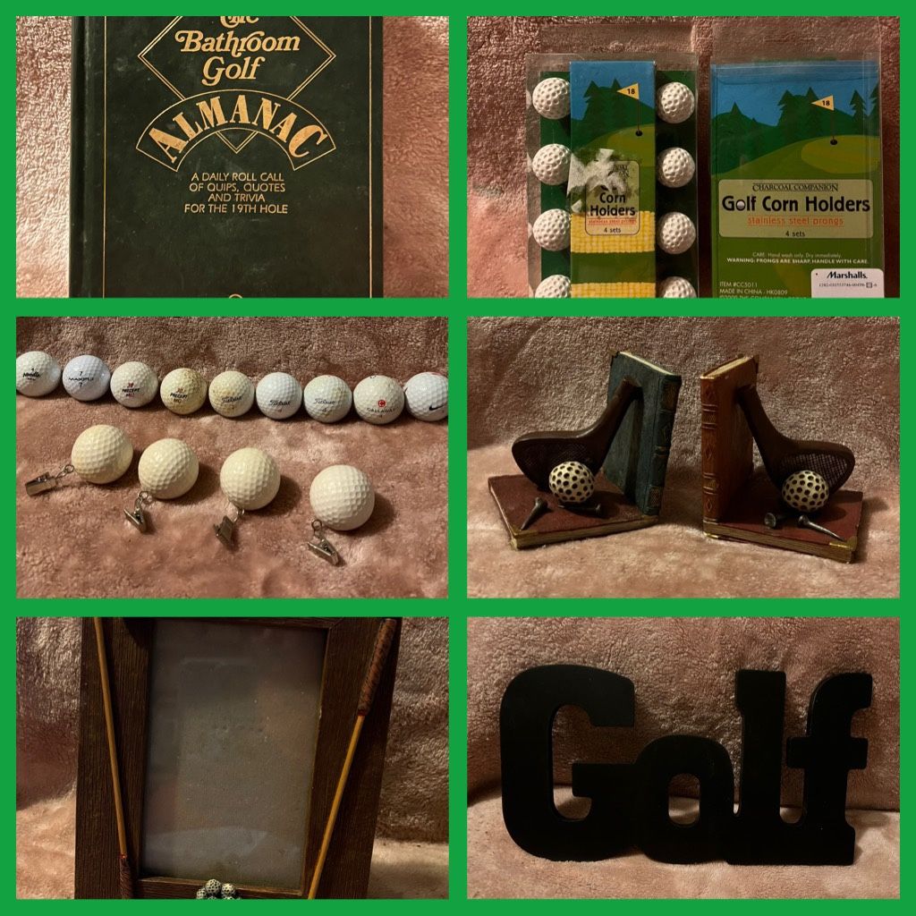 Box Of GOLF items. 