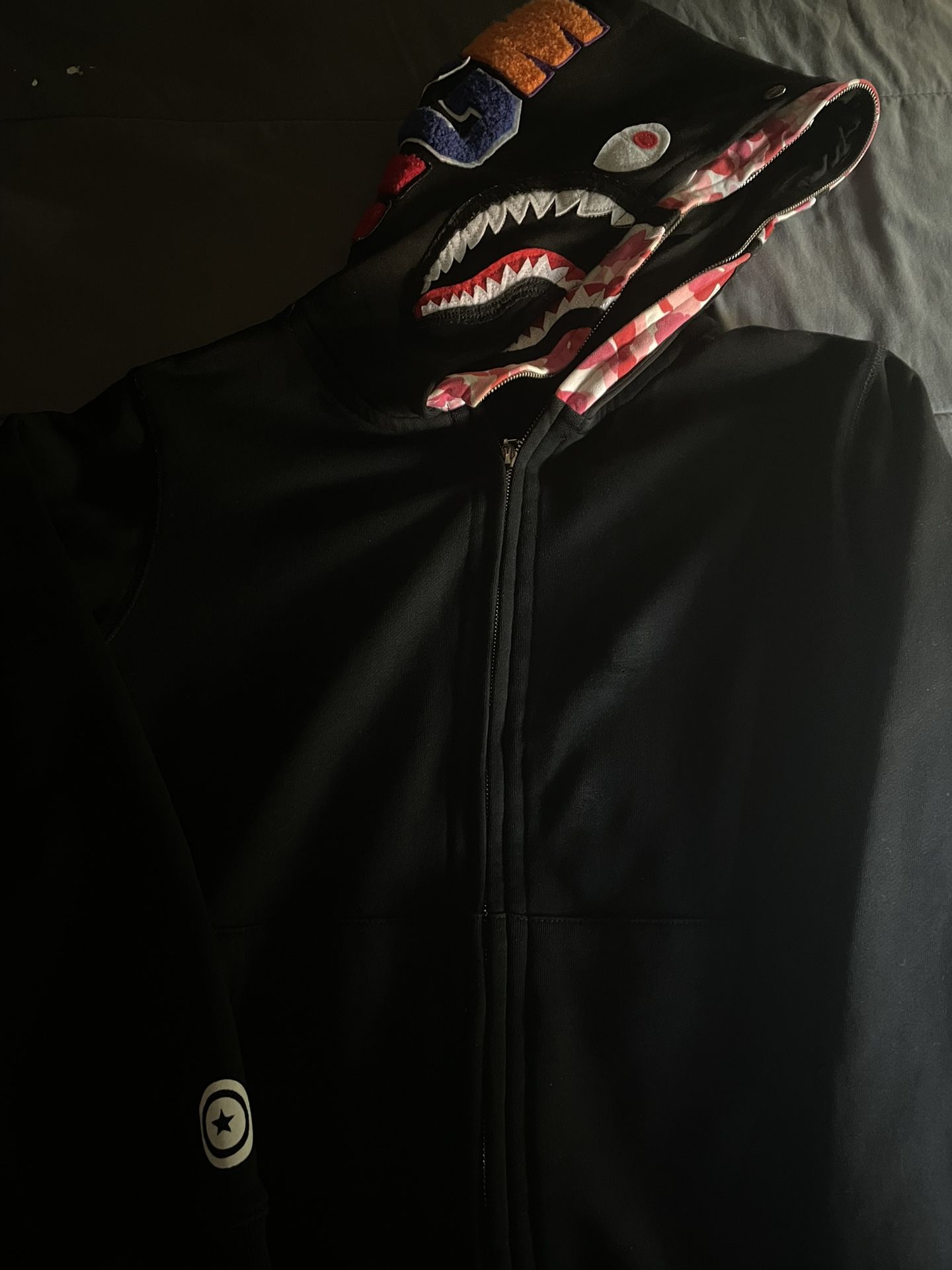 Bape double zip hoodie