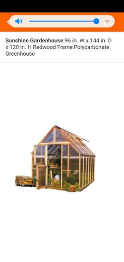 BRAND NEW SUNSHINE GARDEN HOUSE 8' X 12' GREENHOUSE. MODEL GKP812